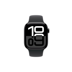 Alternative view of Watch Apple Watch Series 10 GPS 42mm Jet Black Aluminium Case with Sport Band S/M - Black