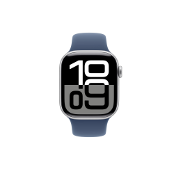 Alternative view of Watch Apple Watch Series 10 GPS 46mm Silver Aluminium Case with Sport Band S/M - Denim