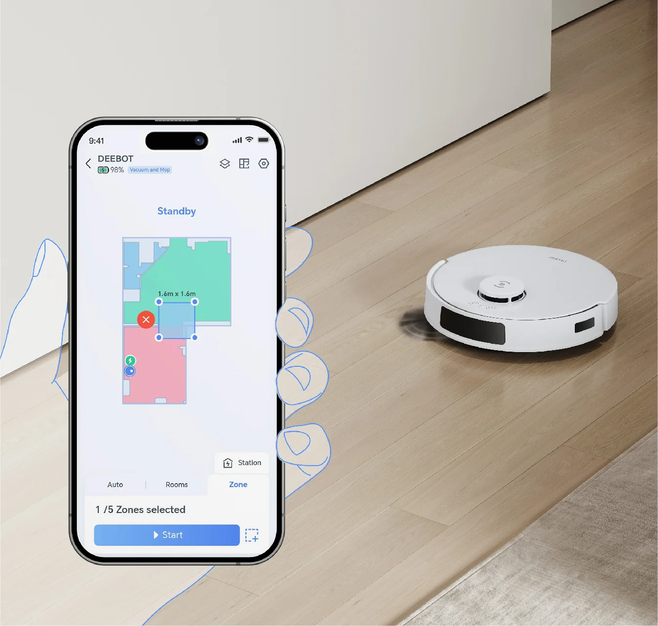 Aplikacija ECOVACS HOME