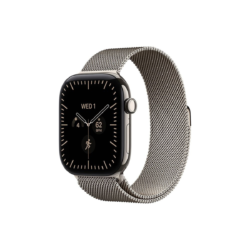 Alternative view of Apple Watch Series 12 GPS + Cellular 42 mm – ohišje iz naravnega titana, milanska zanka Natural