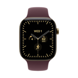 Apple Watch Series 12 GPS + Cellular 46 mm – ohišje iz titana Radiant Gold, športni pašček Burgundy, M/L