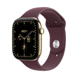 Alternative view of Apple Watch Series 12 GPS + Cellular 46 mm – ohišje iz titana Radiant Gold, športni pašček Burgundy, M/L