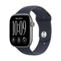 Alternative view of Apple Watch Series 12 GPS + Cellular 46 mm – aluminijasto ohišje Space Grey, športni pašček Navy Blue, S/M