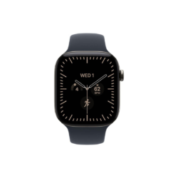 Apple Watch Series 12 GPS + Cellular 42 mm – ohišje iz naravnega titana, športni pašček Navy Blue, M/L