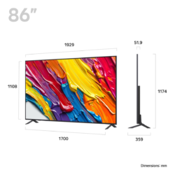 Alternative view of LG 86QNED82A6B 86" AI 4K QNED Smart TV