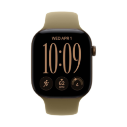 Apple Watch Series 12 GPS + Cellular 46 mm – aluminijasto ohišje Dark Bronze, športni pašček Olive, M/L