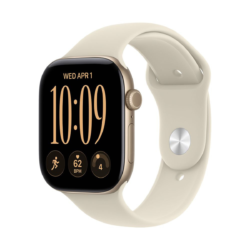 Alternative view of Apple Watch Series 12 GPS 46 mm – aluminijasto ohišje Light Gold, športni pašček Sand, M/L