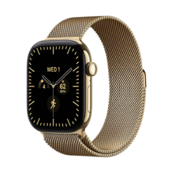 Alternative view of Apple Watch Series 12 GPS + Cellular 46 mm – ohišje iz titana Radiant Gold, milanska zanka Radiant Gold, M/L